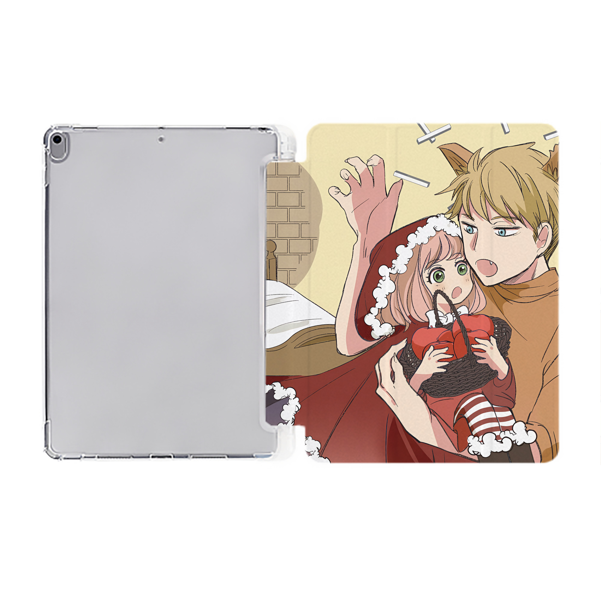 （画像用） SPY×FAMILY间谍家家酒 IPad ケース ペン収納付き 三つ折りスタンド PUレザー×シリコン 対応機種9.5/10.5/10.9インチ